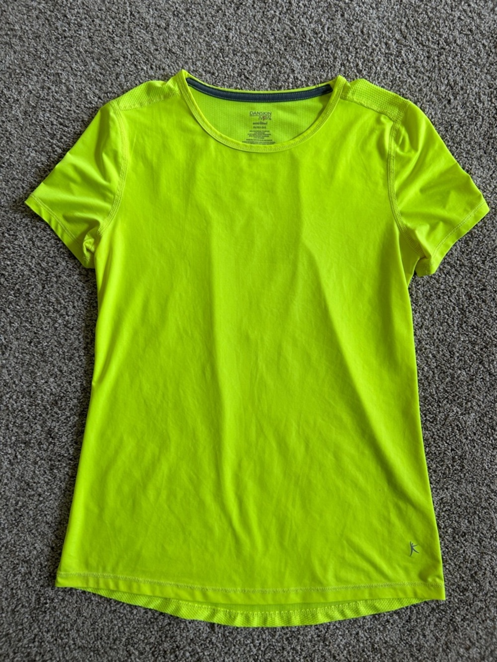 Danskin Neon Yellow Short Sleeve Active Tee